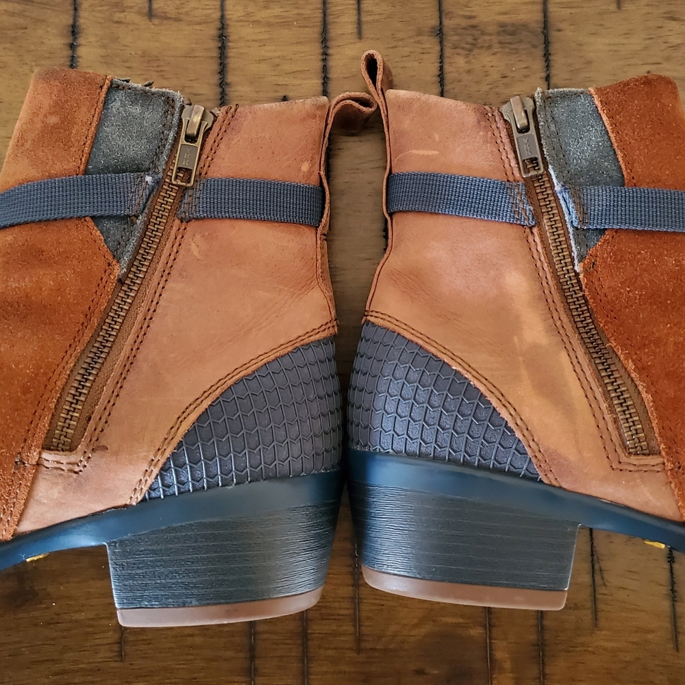 KEEN Morrison Mid Suede Leather Ankle Boots Brown Blue Like-New - Picture 10 of 15